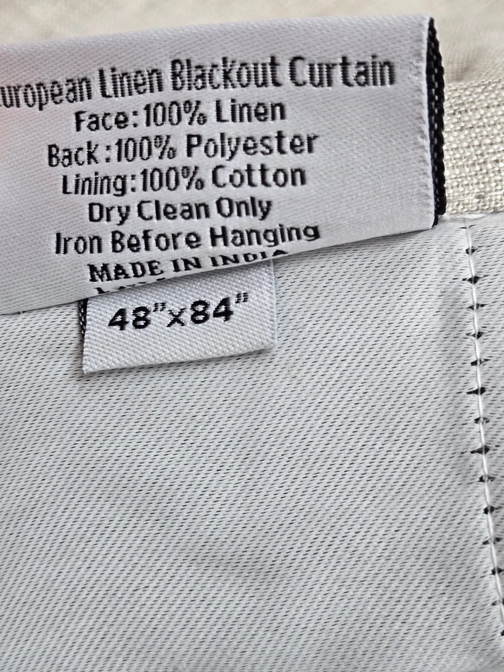 NWOT QUINCE Set Of 2 48x84 European Linen True Blackout Curtains Flax 9991
